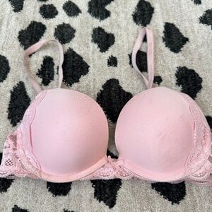 Victoria's Secret Dream Angels Push Up Bra Pink Lace 32C